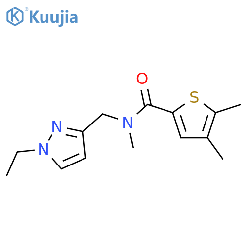 <br>4,5-Dimethyl-thiophene-2-carboxylic acid (1-ethyl-1H-pyrazol-3-ylmethyl)-me thyl-amide structure
