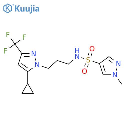 <br>1-Methyl-1H-pyrazole-4-sulfonic acid [3-(5-cyclopropyl-3-trifluoromethyl-py razol-1-yl)-propyl]-amide structure
