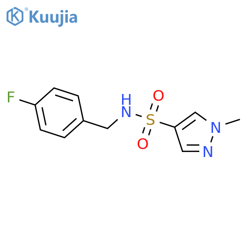 1-Methyl-1H-pyrazole-4-sulfonic acid 4-fluoro-benzylamide structure