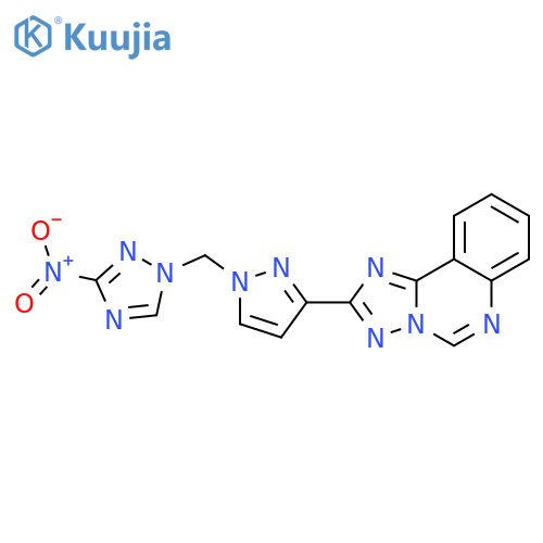 <br>2-[1-(3-Nitro-[1,2,4]triazol-1-ylmethyl)-1H-pyrazol-3-yl]-[1,2,4]triazolo[1 ,5-c]quinazoline structure