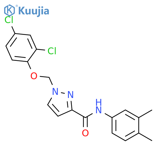 <br>1-(2,4-Dichloro-phenoxymethyl)-1H-pyrazole-3-carboxylic acid (3,4-dimethyl- phenyl)-amide structure