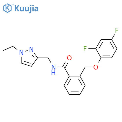 2-(2,4-Difluoro-phenoxymethyl)-N-(1-ethyl-1H-pyrazol-3-ylmethyl)-benzamide structure