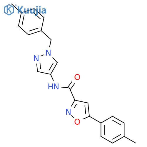<br>5-p-Tolyl-isoxazole-3-carboxylic acid [1-(4-methyl-benzyl)-1H-pyrazol-4-yl] -amide structure