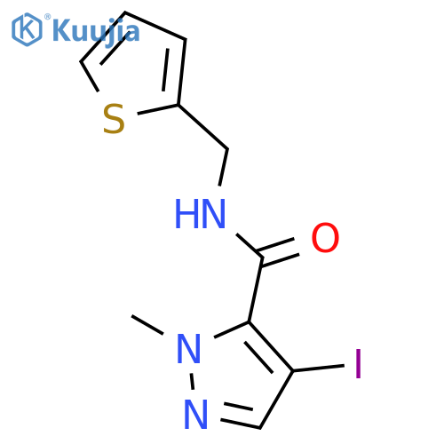 4-Iodo-2-methyl-2H-pyrazole-3-carboxylic acid (thiophen-2-ylmethyl)-amide structure