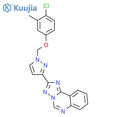 <br>2-[1-(4-Chloro-3-methyl-phenoxymethyl)-1H-pyrazol-3-yl]-[1,2,4]triazolo[1,5 -c]quinazoline structure