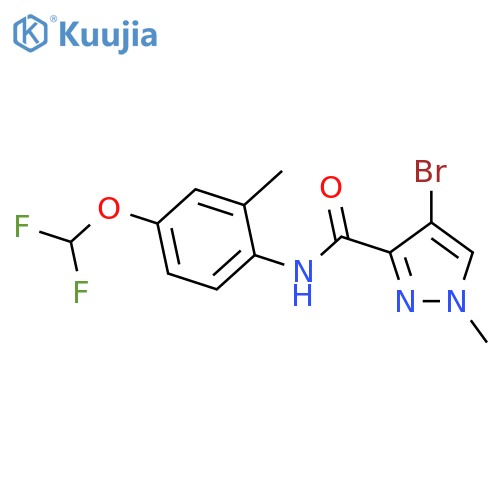 <br>4-Bromo-1-methyl-1H-pyrazole-3-carboxylic acid (4-difluoromethoxy-2-methyl- phenyl)-amide structure