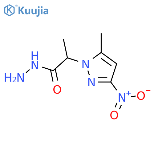 2-(5-Methyl-3-nitro-1H-pyrazol-1-yl)propanehydrazide structure