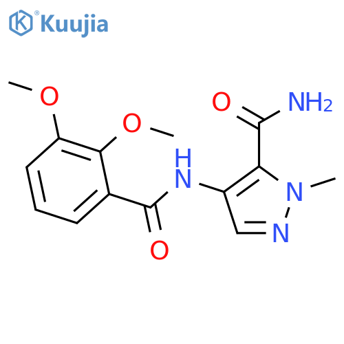 4-(2,3-Dimethoxy-benzoylamino)-2-methyl-2H-pyrazole-3-carboxylic acid amide structure