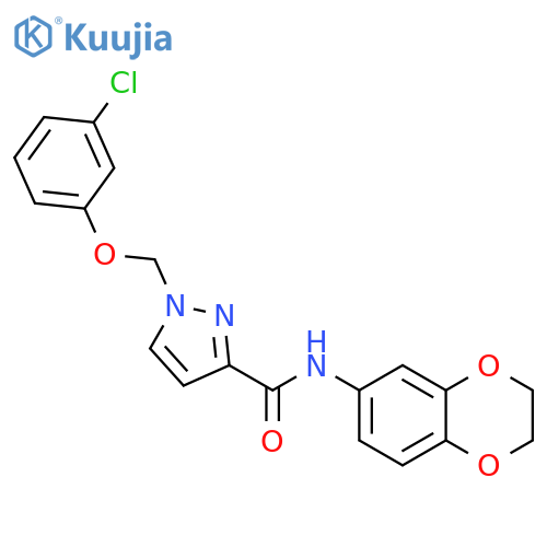 <br>1-(3-Chloro-phenoxymethyl)-1H-pyrazole-3-carboxylic acid (2,3-dihydro-benzo [1,4]dioxin-6-yl)-amide structure