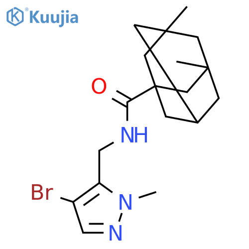 <br>3,5-Dimethyl-adamantane-1-carboxylic acid (4-bromo-2-methyl-2H-pyrazol-3-yl methyl)-amide structure