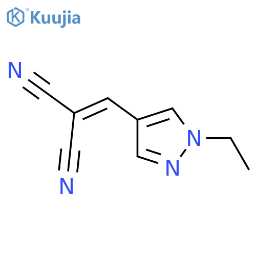 2-(1-Ethyl-1H-pyrazol-4-ylmethylene)-malononitrile structure