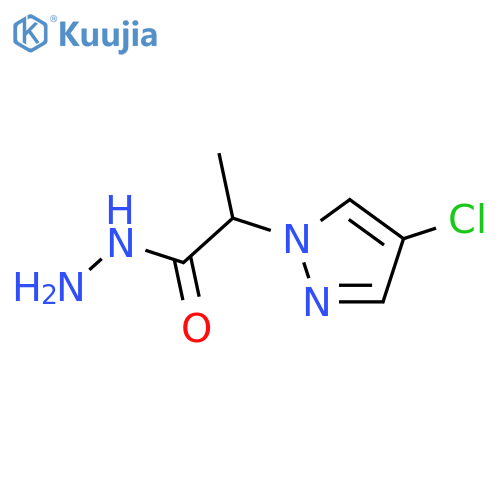 2-(4-chloro-1H-pyrazol-1-yl)propanehydrazide structure