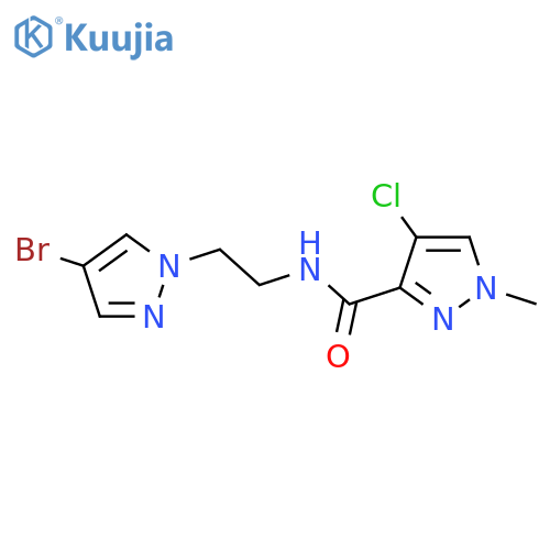 <br>4-Chloro-1-methyl-1H-pyrazole-3-carboxylic acid [2-(4-bromo-pyrazol-1-yl)-e thyl]-amide structure
