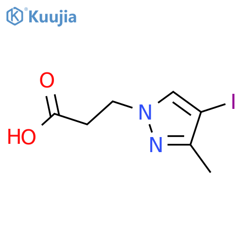 3-(4-Iodo-3-methyl-1H-pyrazol-1-yl)propanoic acid structure
