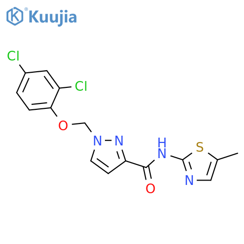 <br>1-(2,4-Dichloro-phenoxymethyl)-1H-pyrazole-3-carboxylic acid (5-methyl-thia zol-2-yl)-amide structure