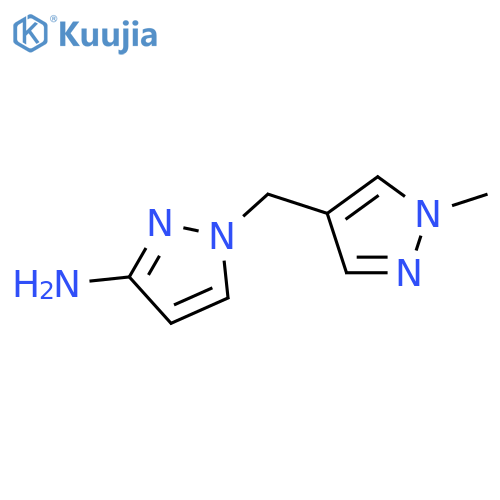 1-(1-methyl-1H-pyrazol-4-yl)methyl-1H-pyrazol-3-amine structure