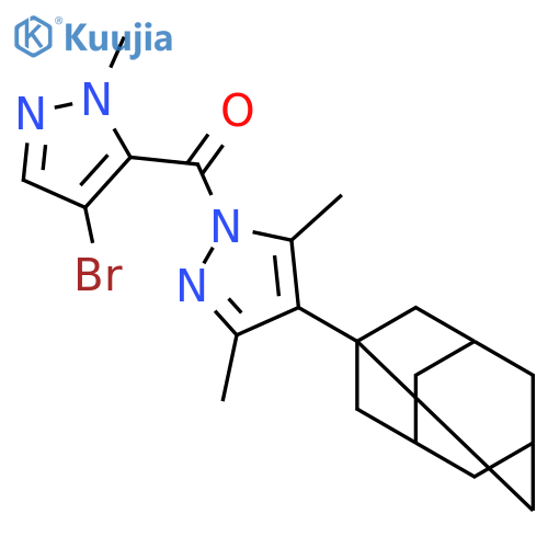 <br>(4-Adamantan-1-yl-3,5-dimethyl-pyrazol-1-yl)-(4-bromo-2-methyl-2H-pyrazol-3 -yl)-methanone structure