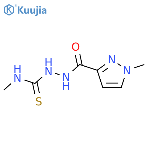 N-methyl-2-[(1-methyl-1H-pyrazol-3-yl)carbonyl]hydrazinecarbothioamide structure