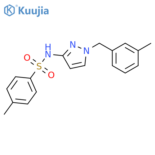 4-Methyl-N-[1-(3-methyl-benzyl)-1H-pyrazol-3-yl]-benzenesulfonamide structure