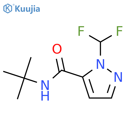 2-Difluoromethyl-2H-pyrazole-3-carboxylic acid tert-butylamide structure