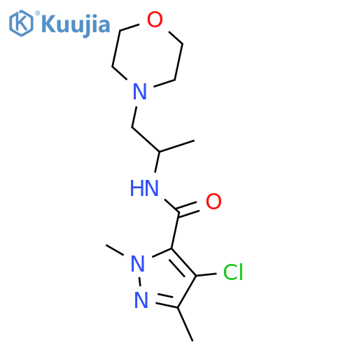 <br>4-Chloro-2,5-dimethyl-2H-pyrazole-3-carboxylic acid (1-methyl-2-morpholin-4 -yl-ethyl)-amide structure