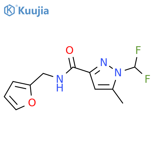 1-(difluoromethyl)-N-(2-furylmethyl)-5-methyl-1H-pyrazole-3-carboxamide structure