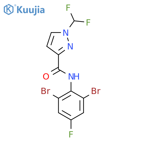 <br>1-Difluoromethyl-1H-pyrazole-3-carboxylic acid (2,6-dibromo-4-fluoro-phenyl )-amide structure