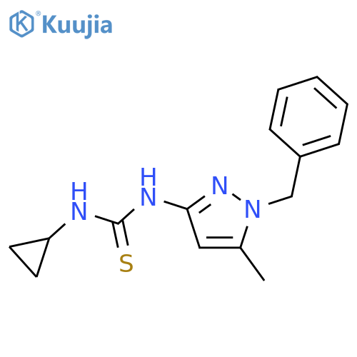 1-(1-Benzyl-5-methyl-1H-pyrazol-3-yl)-3-cyclopropyl-thiourea structure