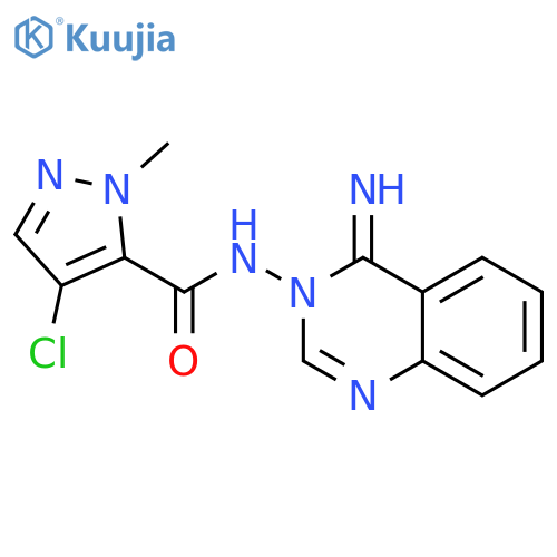 <br>4-Chloro-2-methyl-2H-pyrazole-3-carboxylic acid (4-imino-4H-quinazolin-3-yl )-amide structure