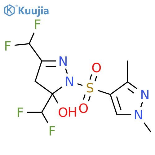 <br>3,5-Bis-difluoromethyl-2-(1,3-dimethyl-1H-pyrazole-4-sulfonyl)-3,4-dihydro- 2H-pyrazol-3-ol structure