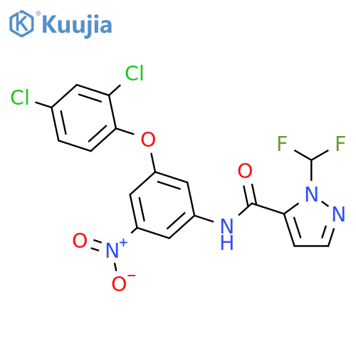 <br>2-Difluoromethyl-2H-pyrazole-3-carboxylic acid [3-(2,4-dichloro-phenoxy)-5- nitro-phenyl]-amide structure