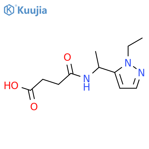 4-{[1-(1-ethyl-1H-pyrazol-5-yl)ethyl]amino}-4-oxobutanoic acid structure