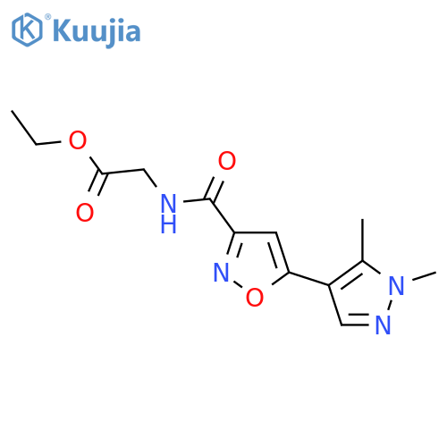 <br>ethyl ({[5-(1,5-dimethyl-1H-pyrazol-4-yl)isoxazol-3-yl]carbonyl}amino)aceta te structure