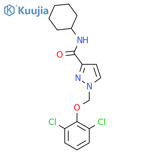 <br>1-(2,6-Dichloro-phenoxymethyl)-1H-pyrazole-3-carboxylic acid cyclohexylamid e structure