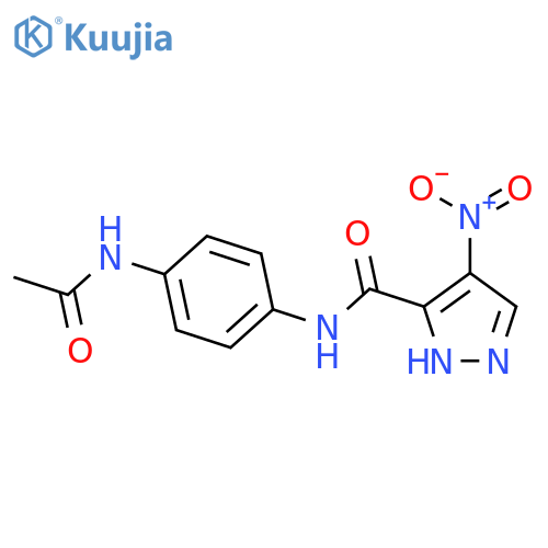 4-Nitro-1H-pyrazole-3-carboxylic acid (4-acetylamino-phenyl)-amide structure