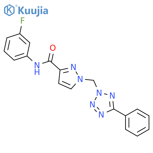<br>1-(5-Phenyl-tetrazol-2-ylmethyl)-1H-pyrazole-3-carboxylic acid (3-fluoro-ph enyl)-amide structure