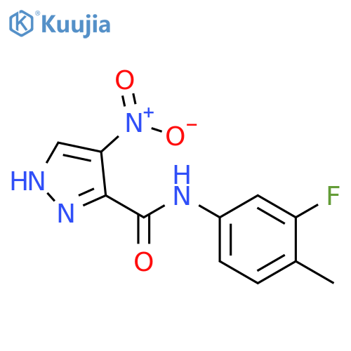 4-Nitro-1H-pyrazole-3-carboxylic acid (3-fluoro-4-methyl-phenyl)-amide structure