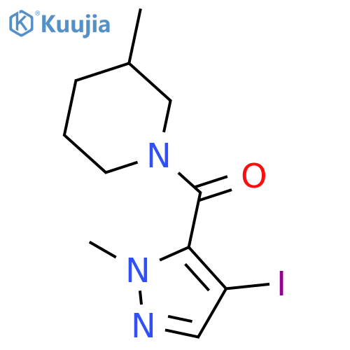 (4-Iodo-2-methyl-2H-pyrazol-3-yl)-(3-methyl-piperidin-1-yl)-methanone structure