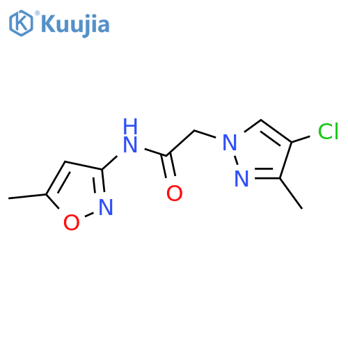 2-(4-Chloro-3-methyl-pyrazol-1-yl)-N-(5-methyl-isoxazol-3-yl)-acetamide structure