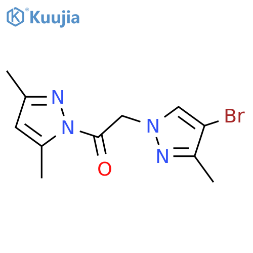 2-(4-Bromo-3-methyl-pyrazol-1-yl)-1-(3,5-dimethyl-pyrazol-1-yl)-ethanone structure