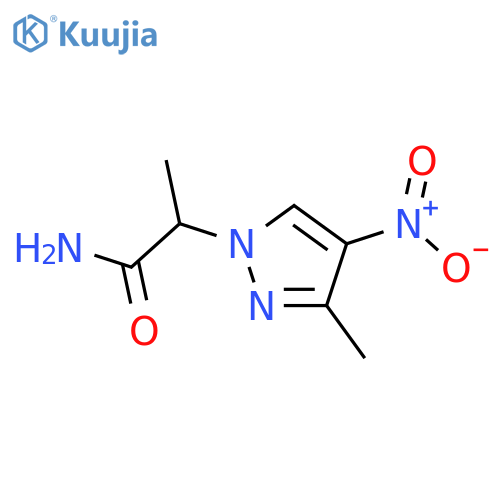 2-(3-Methyl-4-nitro-pyrazol-1-yl)-propionamide structure