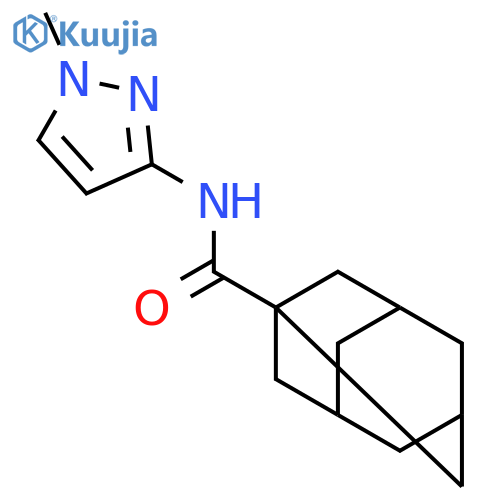 Adamantane-1-carboxylic acid (1-methyl-1H-pyrazol-3-yl)-amide structure