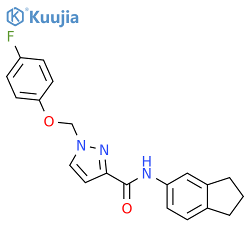 1-(4-Fluoro-phenoxymethyl)-1H-pyrazole-3-carboxylic acid indan-5-ylamide structure