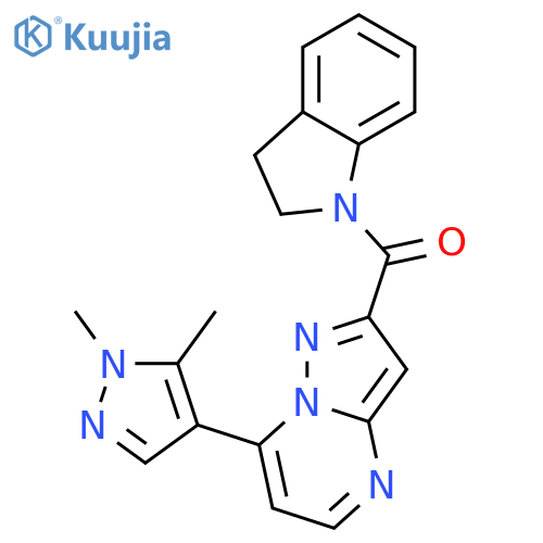 <br>2-(2,3-dihydro-1H-indol-1-ylcarbonyl)-7-(1,5-dimethyl-1H-pyrazol-4-yl)pyraz olo[1,5-a]pyrimidine structure