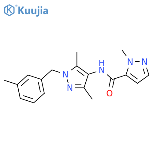 <br>2-Methyl-2H-pyrazole-3-carboxylic acid [3,5-dimethyl-1-(3-methyl-benzyl)-1H -pyrazol-4-yl]-amide structure
