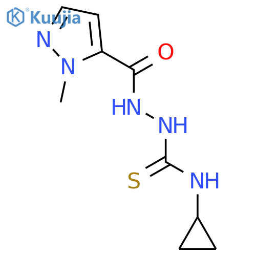 N-cyclopropyl-2-[(1-methyl-1H-pyrazol-5-yl)carbonyl]hydrazinecarbothioamide structure