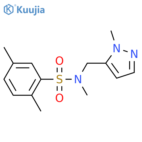 2,5,N-Trimethyl-N-(2-methyl-2H-pyrazol-3-ylmethyl)-benzenesulfonamide structure