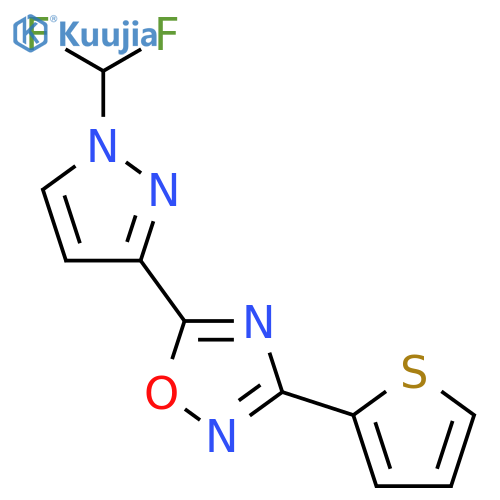 5-(1-Difluoromethyl-1H-pyrazol-3-yl)-3-thiophen-2-yl-[1,2,4]oxadiazole structure