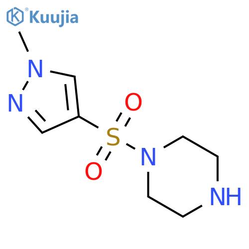 1-(1-methyl-1H-pyrazol-4-yl)sulfonylpiperazine structure