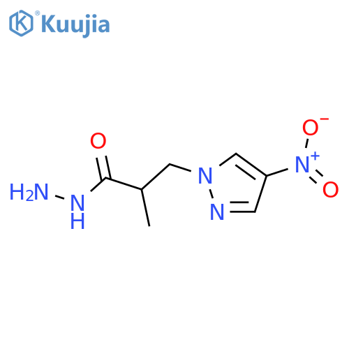 2-Methyl-3-(4-nitro-1H-pyrazol-1-yl)propanehydrazide structure